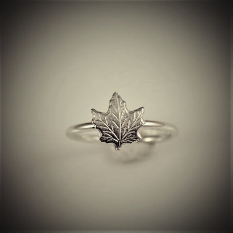 Maple Leaf Silver Ring