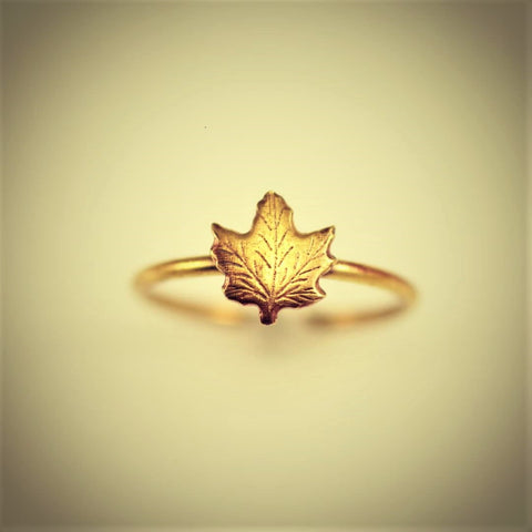 Maple Leaf Copper Ring