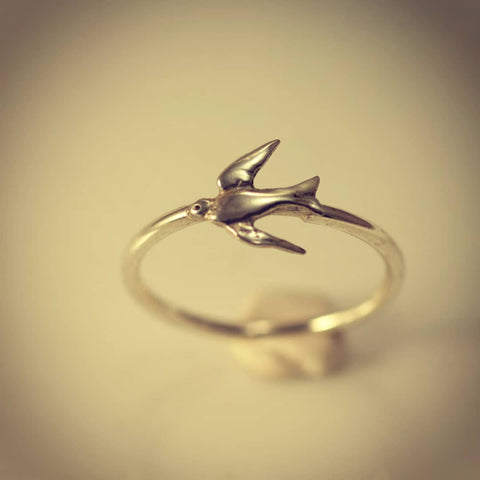 Flying Bird Silver Ring