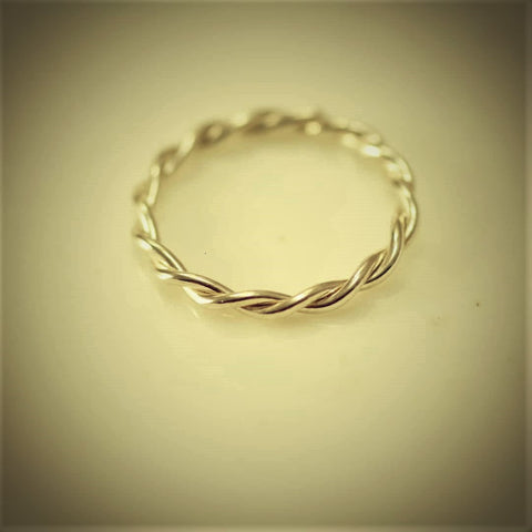 Light Coiled Silver Ring